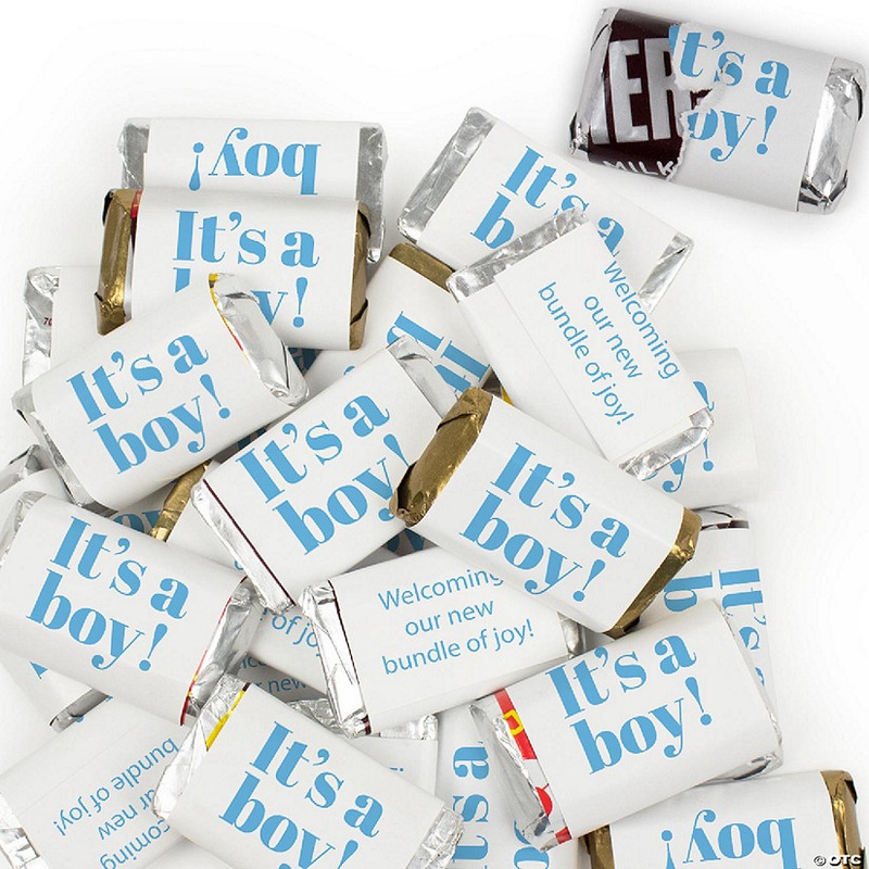 38 Pcs It’s a Boy Baby Shower Candy Party Favors Hershey’s Miniatures Chocolate