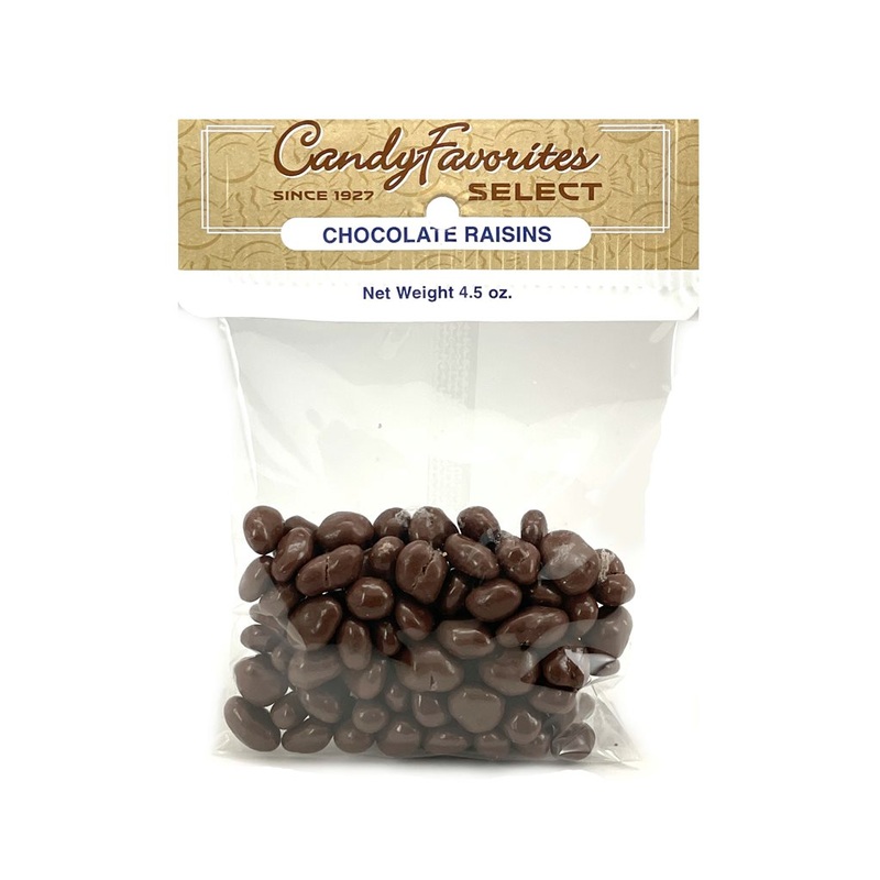 Chocolate Covered Raisins “Select Label” Peg Bags
