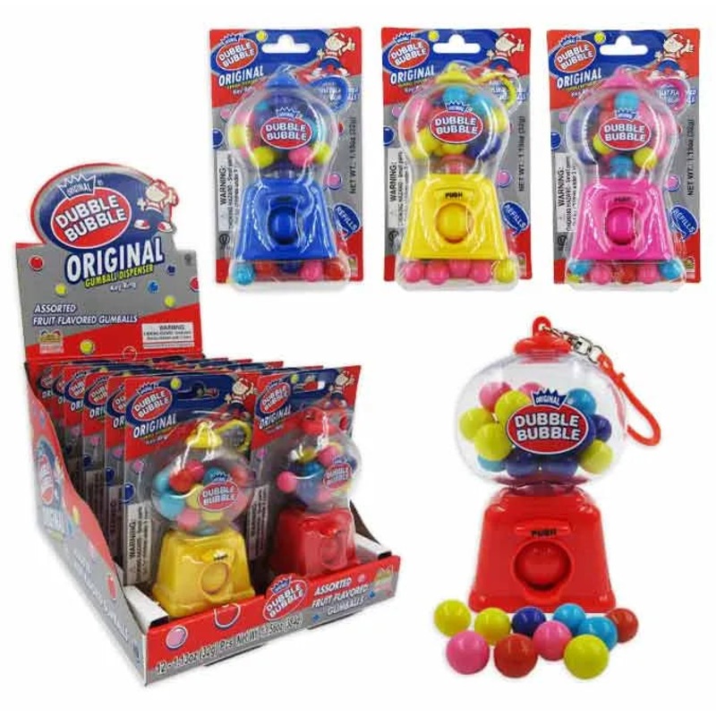 Dubble Bubble Gumball Dispenser Key-Ring: 12-Piece Display