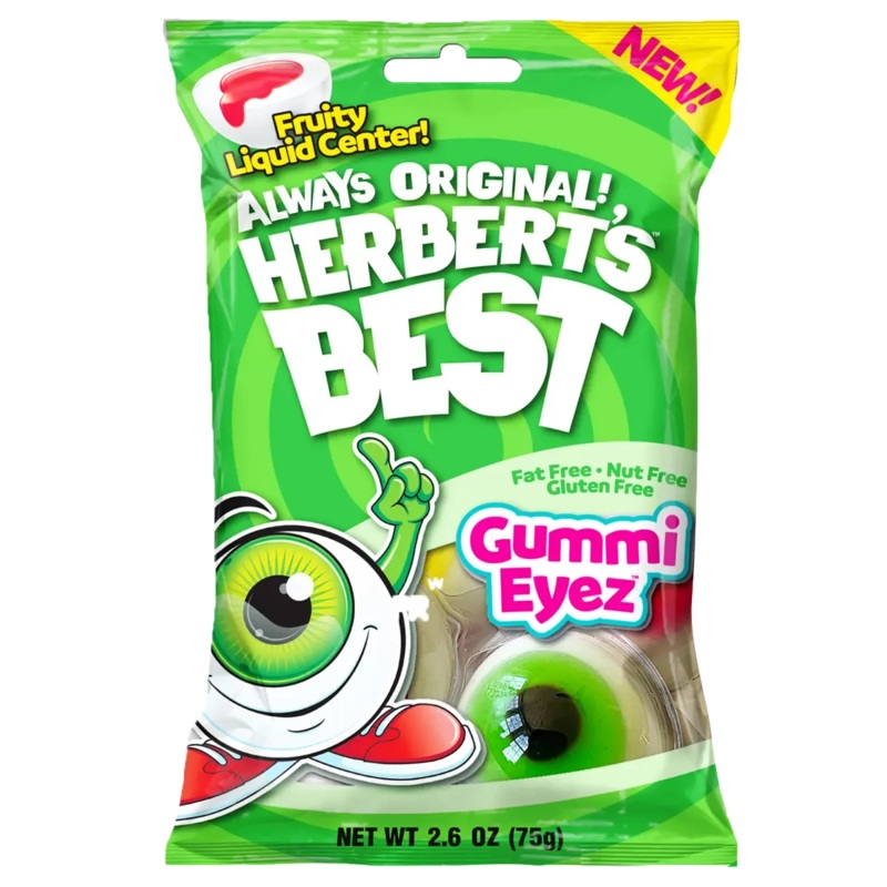 Herbert’s Best 3D Gummi Eyes Peg Bags: 12-Piece Case