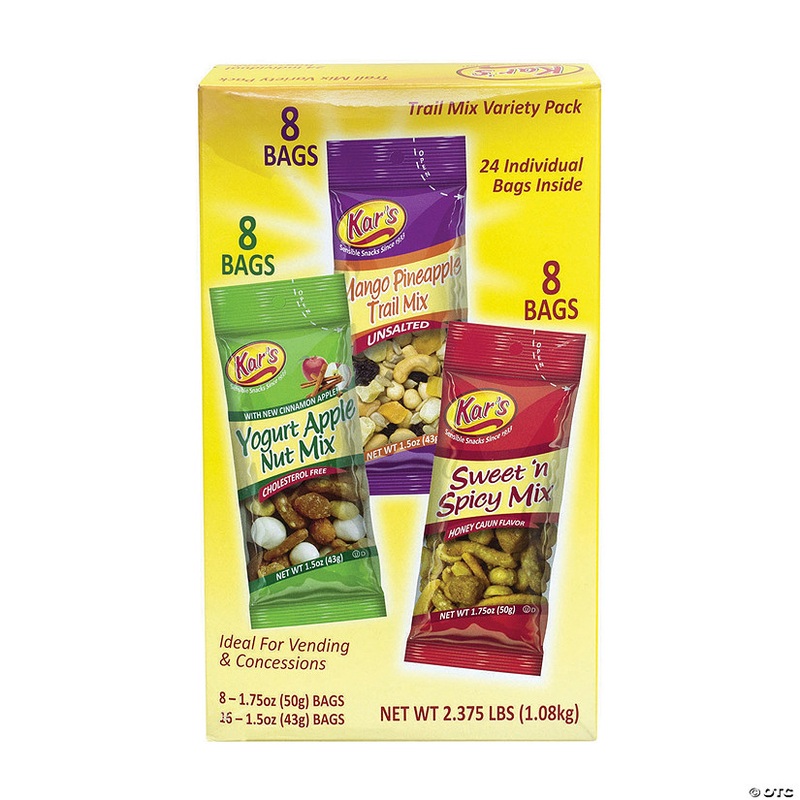 KAR’S Trail Mix Mixed Nuts Variety Pack, 24 Count