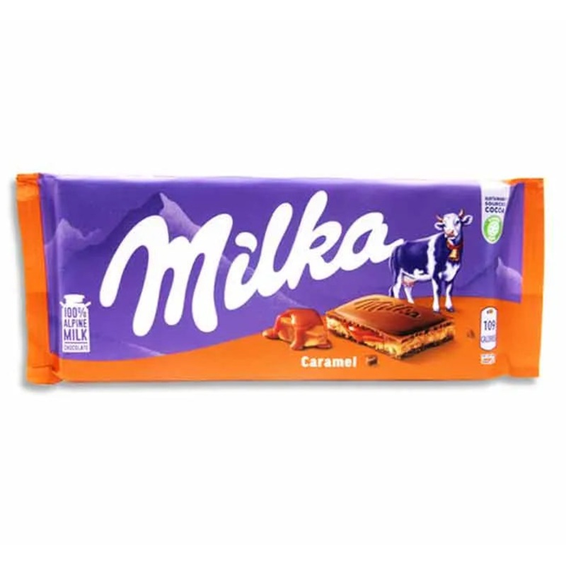 Milka Caramel Milk Chocolate Bars: 23-Piece Box