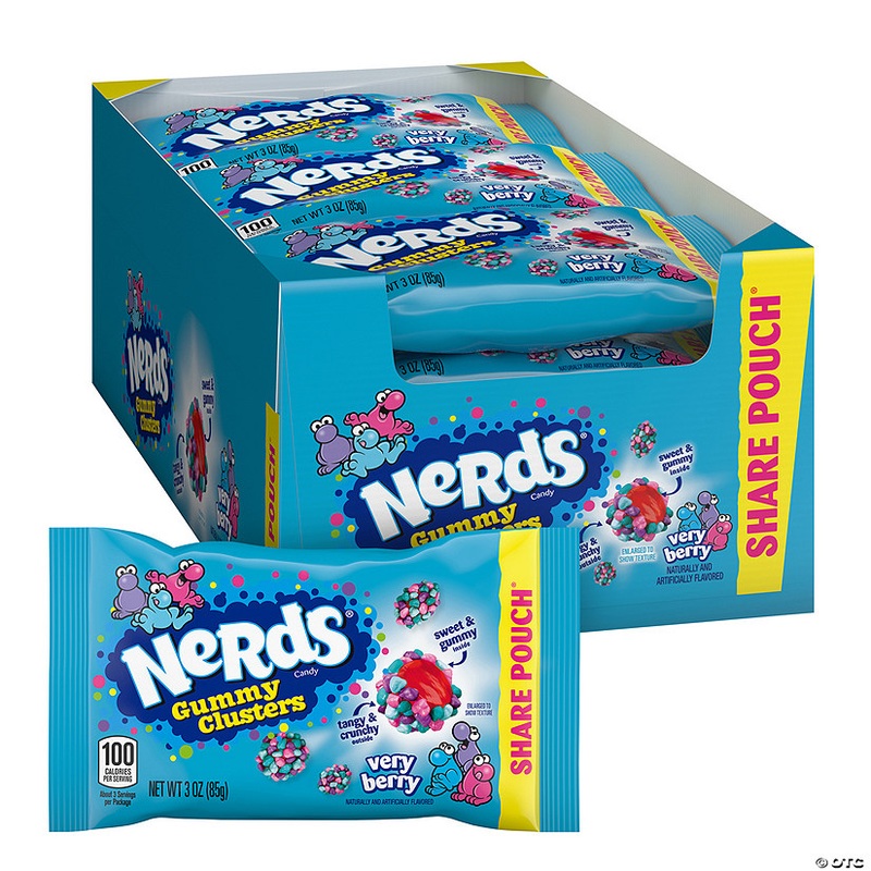 Nerds Very Berry Clusters Share Pack,  3 oz, 12 ct