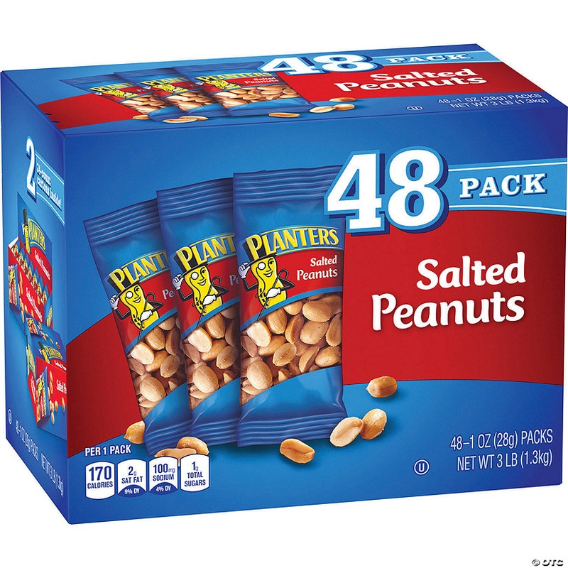 PLANTERS Salted Peanuts, 1 oz, 48 Count