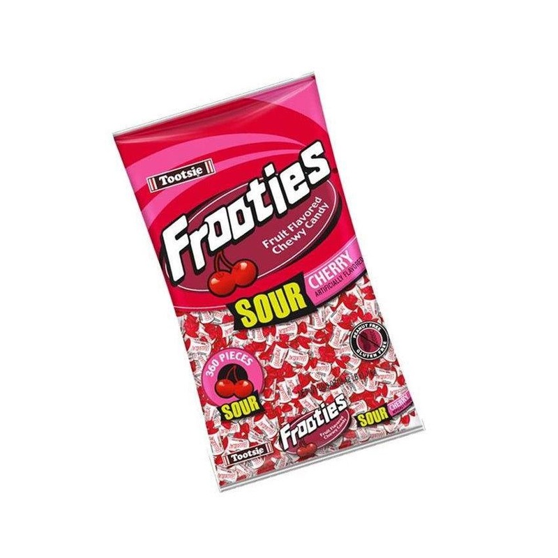 Tootsie Frooties Sour Cherry Flavored Chewy Candy