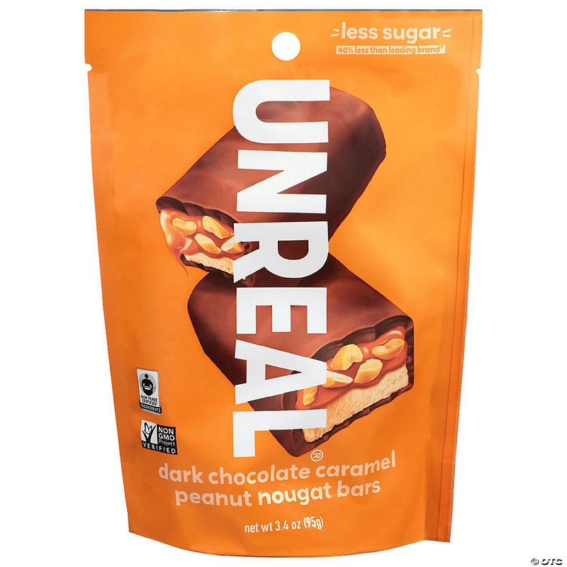 Unreal – Bar Chocolate Caramel Peanut Nougat 3.4 oz (Pack of 6)