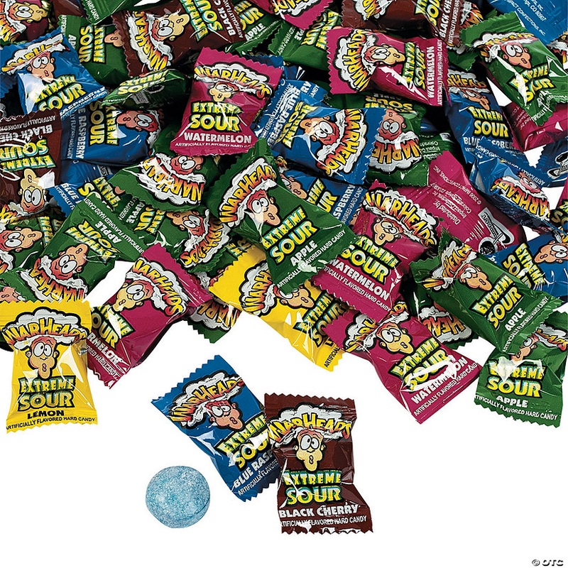 1 Lb. Bulk WarHeads Sour Fruit Flavors Hard Candy – 117 Pc.