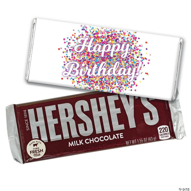 36ct Happy Birthday Candy Party Favors Hershey’s Chocolate Bars by Just Candy