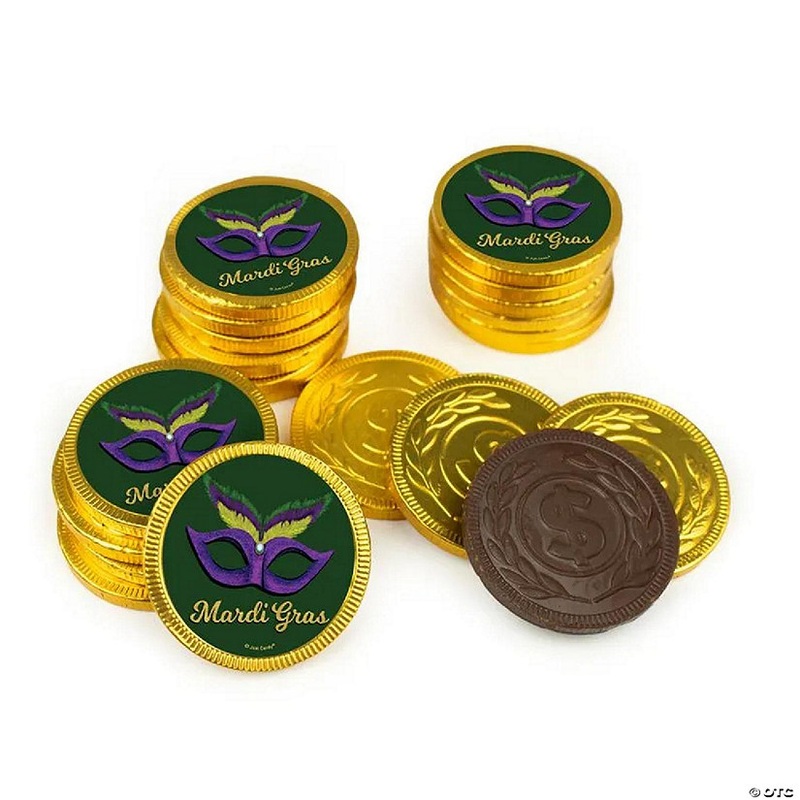84ct Mardi Gras Candy Chocolate Coins Party Favors (84 Pack) – Masquerade