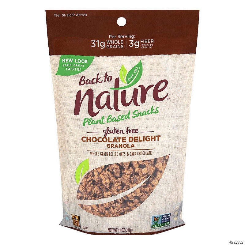 Back To Nature Chocolate Delight Granola – Whole Grain Rolled Oats and Dark Chocolate Chunks 11 oz (Pack of 6)
