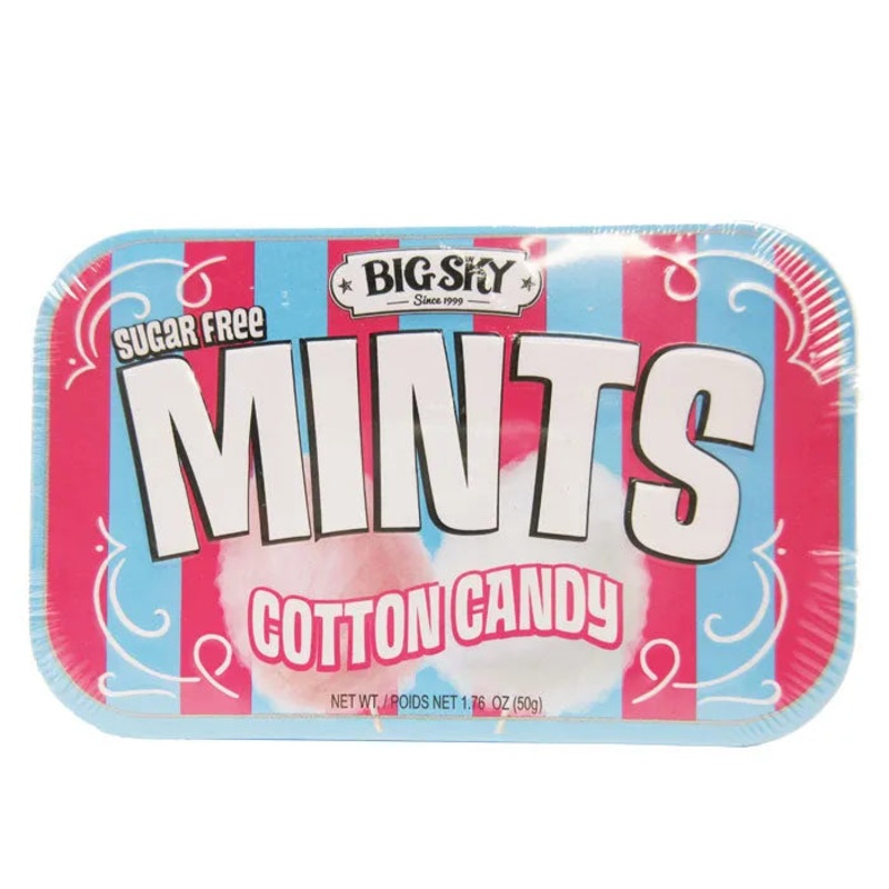 Big Sky Sugar Free Cotton Candy Mint Tins: 6-Piece Box