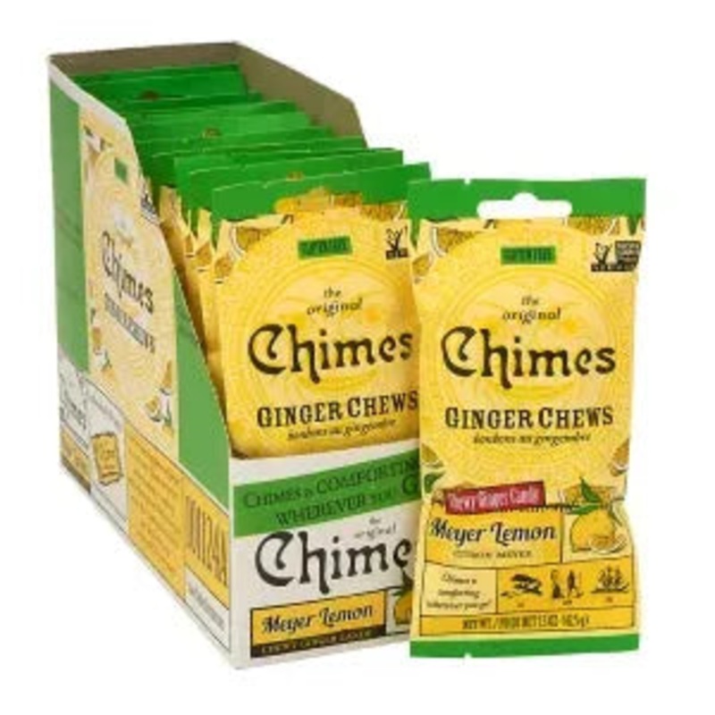 Chimes Meyer Lemon Ginger Chew Peg Bags: 12-Piece Box