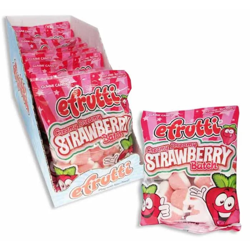 Efrutti Creamy Dreamy Strawberries Gummy: 12-Piece Case