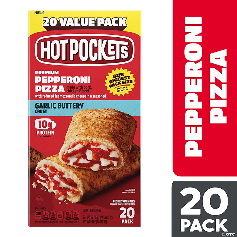 Hot Pockets Pepperoni Pizza Sandwiches, Frozen (20 ct.)
