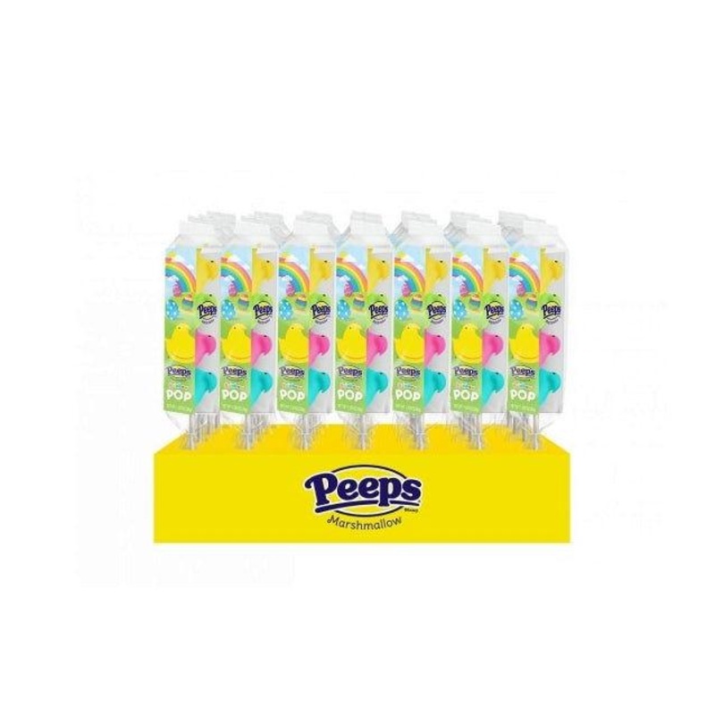 Marshmallow Peeps Rainbow Chicks 4 Count Pops