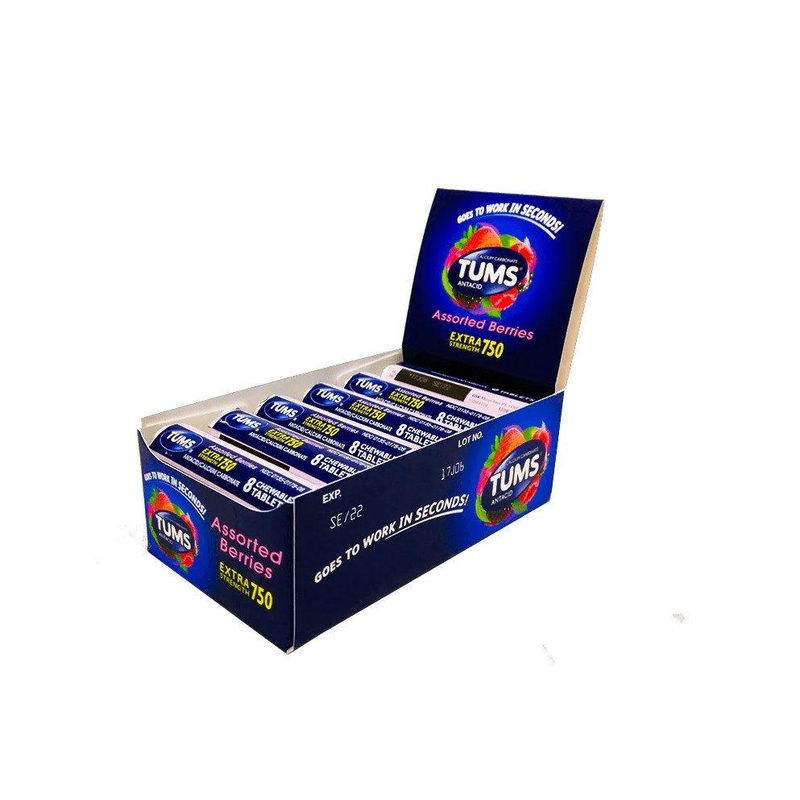 Tums Assorted Berries Extra Strength 750 Antacids
