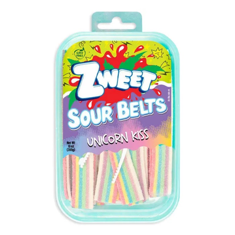 Zweet Unicorn Kiss Sour Belts: 6-Piece Box