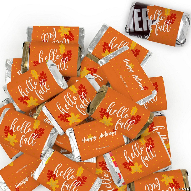 38 Pcs Hello Fall Candy Party Favors Hershey’s Miniatures Chocolate – Autumn
