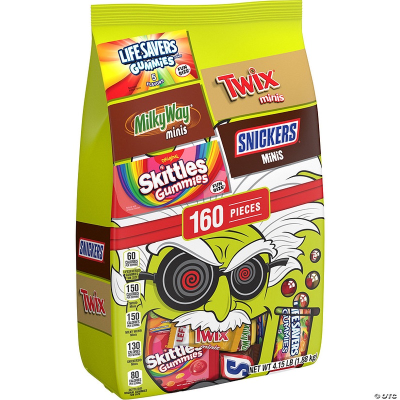 4.15 lb. Mars Classic Chocolate & Fruit-Flavored Minis Candy Family Pack – 160 Pc.
