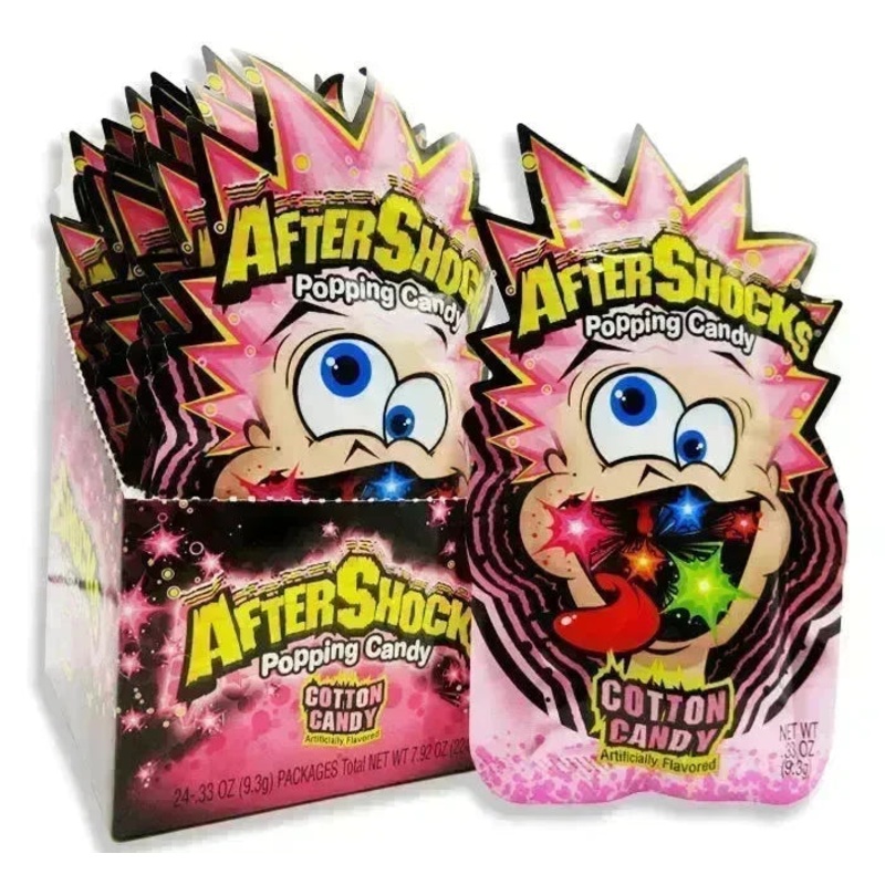 Aftershocks Popping Candy – Cotton Candy: 24-Piece Box
