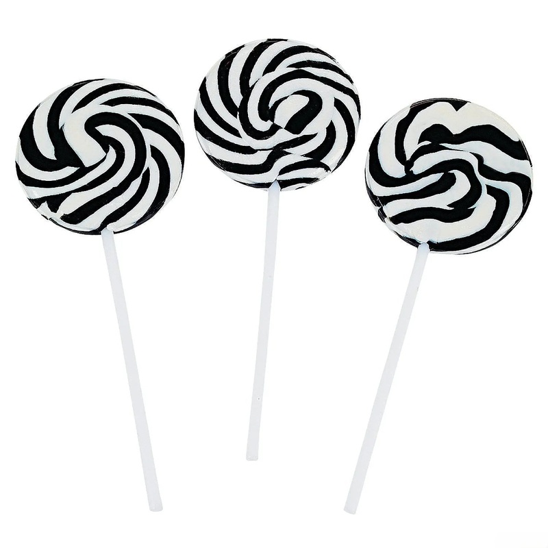 Black Petite Swirl Lollipops – Black Cherry: 24-Piece Bag