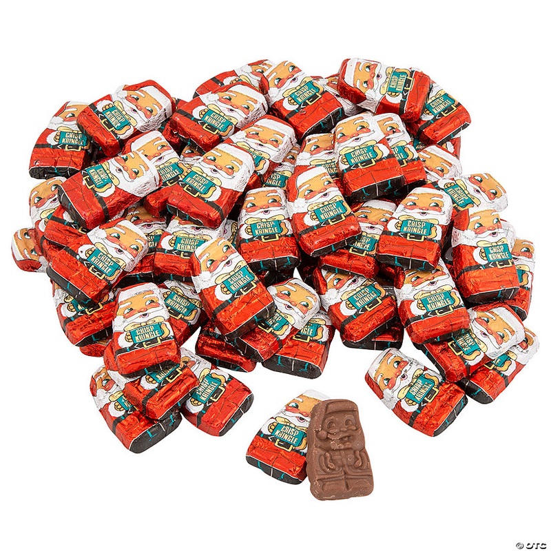 Bulk 1368 Pc. Mini Chocolate Santa Crisps