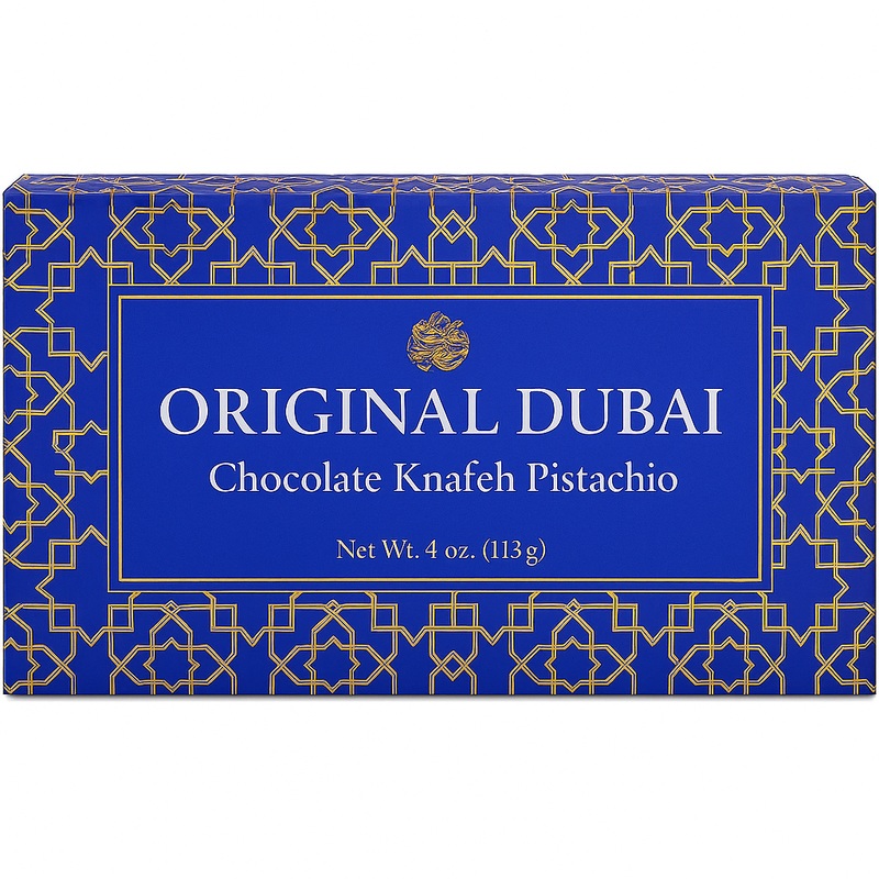 Dubai Pistachio Choc Bar Knafeh 4oz 12ct