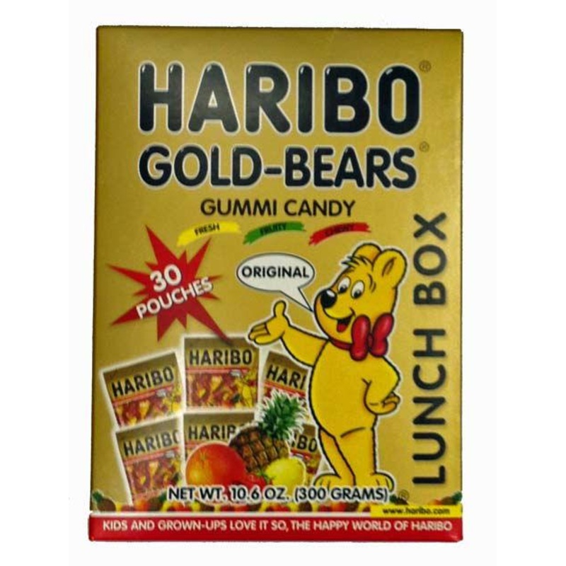 Haribo Gold Gummi Bears Lunch Box Pouches