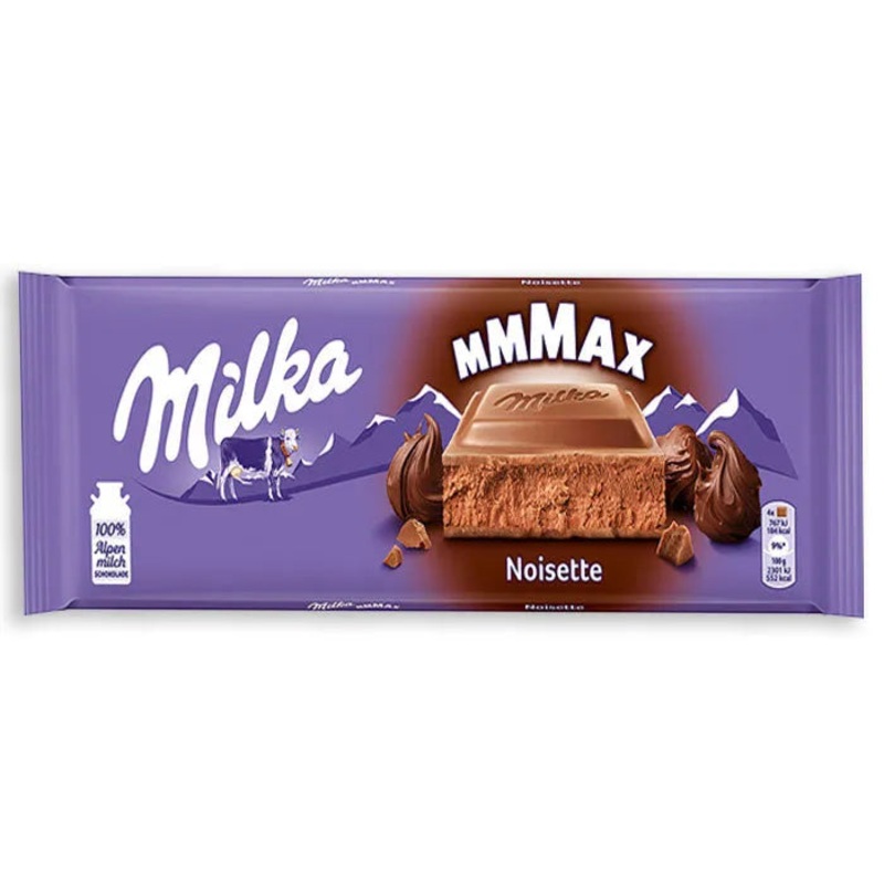 Milka Hazelnut Milk Chocolate Bars – Large: 12-Piece Box