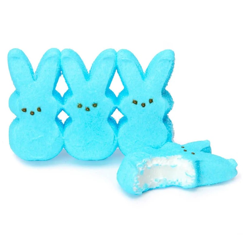 Peeps Marshmallow Candy Bunnies – Blue: 12-Piece Pack