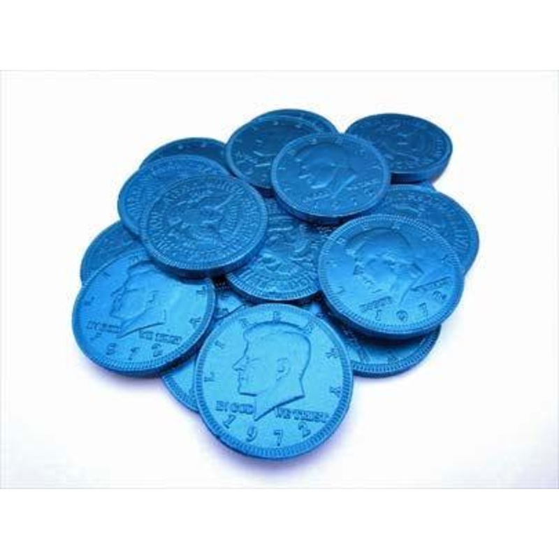 Blue Wrapped Chocolate Coins