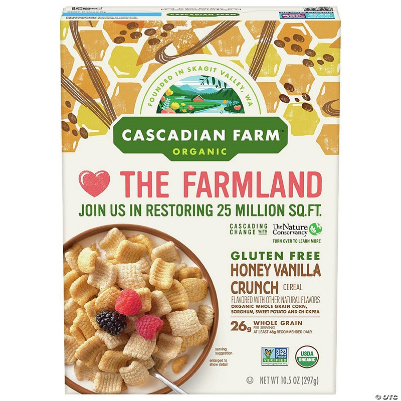 Cascadian Farm Cereal Honey Vanilla Crunch 10.5 Oz (Pack of 12)
