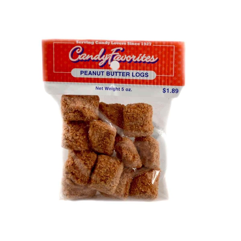 Coconut Crunch Peanut Butter Logs 5 Ounce Peg Bags
