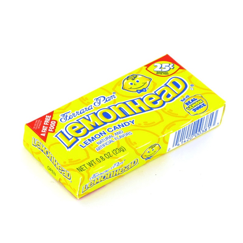 Ferrara Pan PrePriced $.25 Lemonhead Fruit Candy 1.08oz 24ct