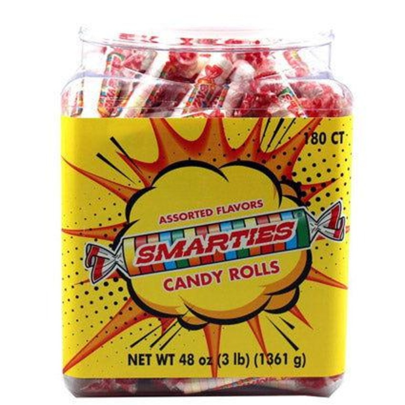Smarties Candy Roll Wafers 180 Count Jar
