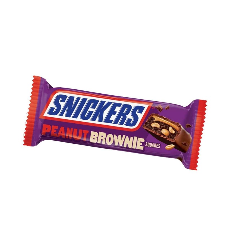 Snickers Peanut Brownie Squares
