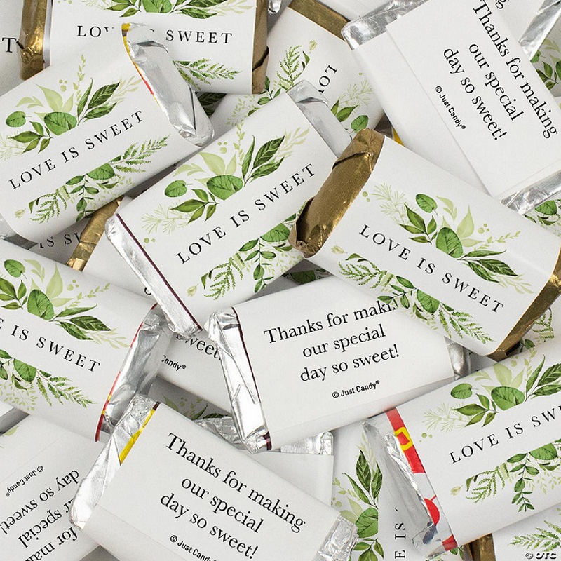 114 Pcs Botanical Wedding Candy Party Favors Hershey’s Miniatures Chocolate