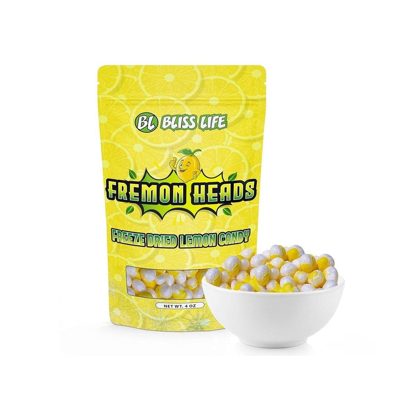 Bliss Life Fremon Heads Freeze Dried Lemon Candy 3 oz. Bags