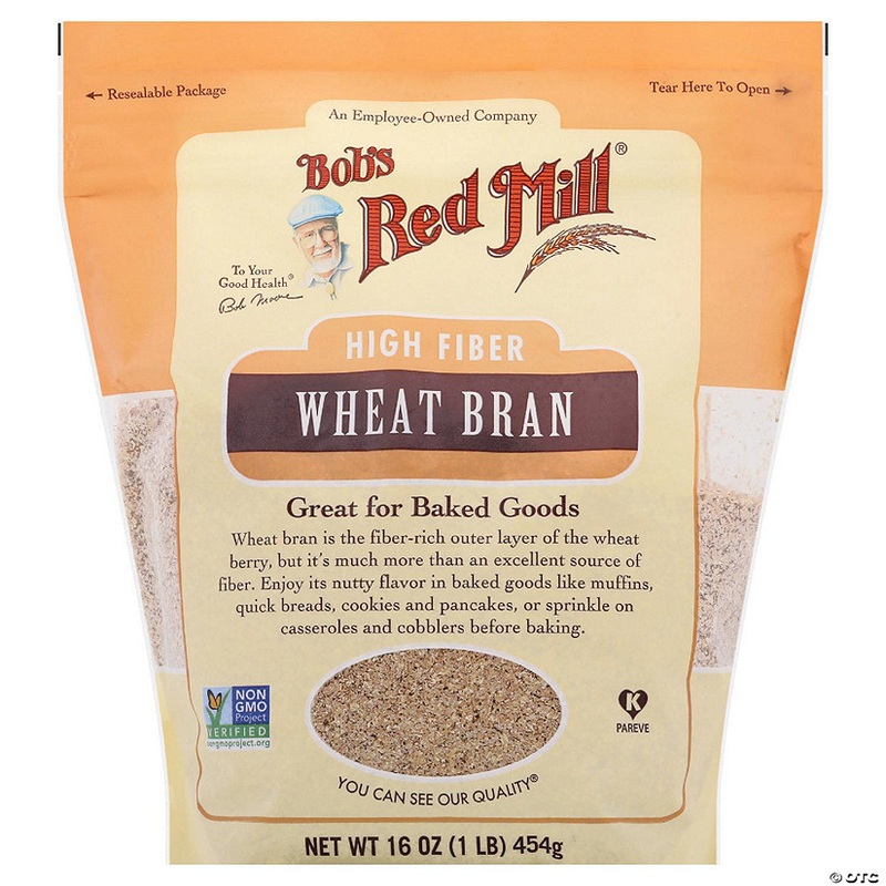 Bobs Red Mill Bran Wheat 16 oz (Pack of 4)