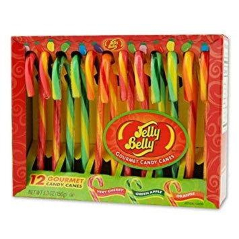 Jelly Belly 3 Flavor Candy Cane 5.3 oz. 12 Count Tray