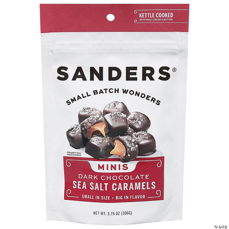 Sanders Bite Dark Chocolate Sea Salt Caramel 3.75 oz (Pack of 12)