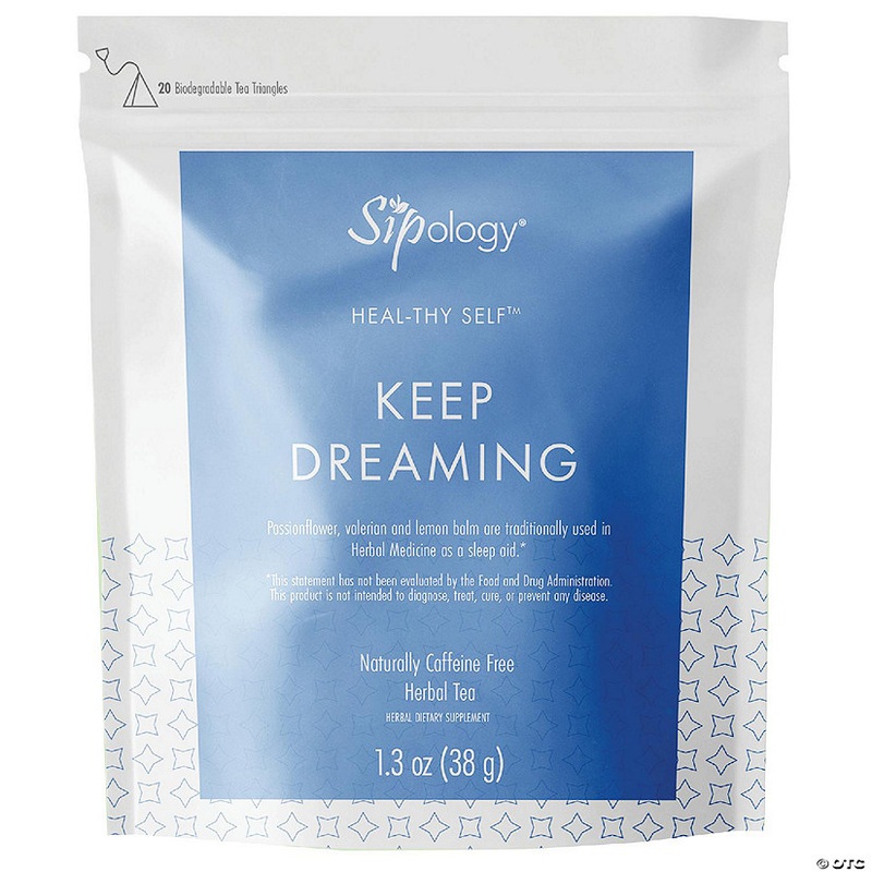 Sipology Keep Dreaming Sleep Aid 20 Tea Packs, Passionflower & Lemon Balm