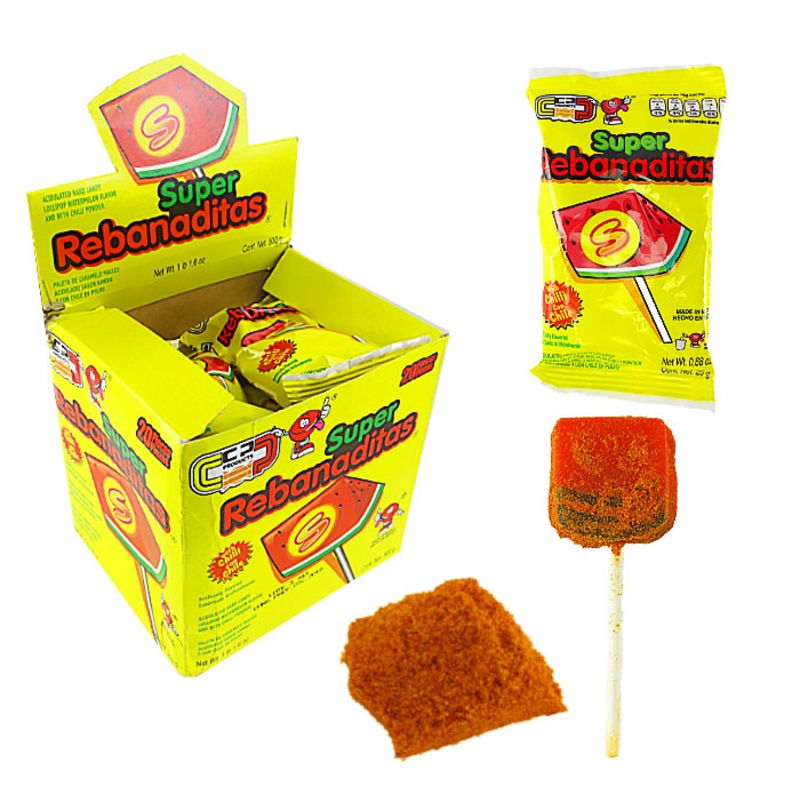 Super Rebanaditas Chili Lollipops: 20-Piece Display