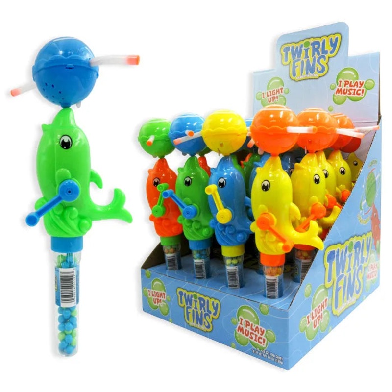 Twirly Fins Dolphin Candy Toy: 16-Piece Box
