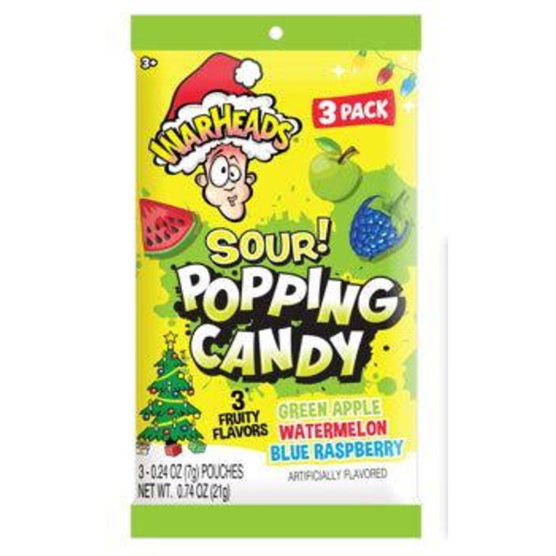 Warheads Sour Popping Candy 3 Pack