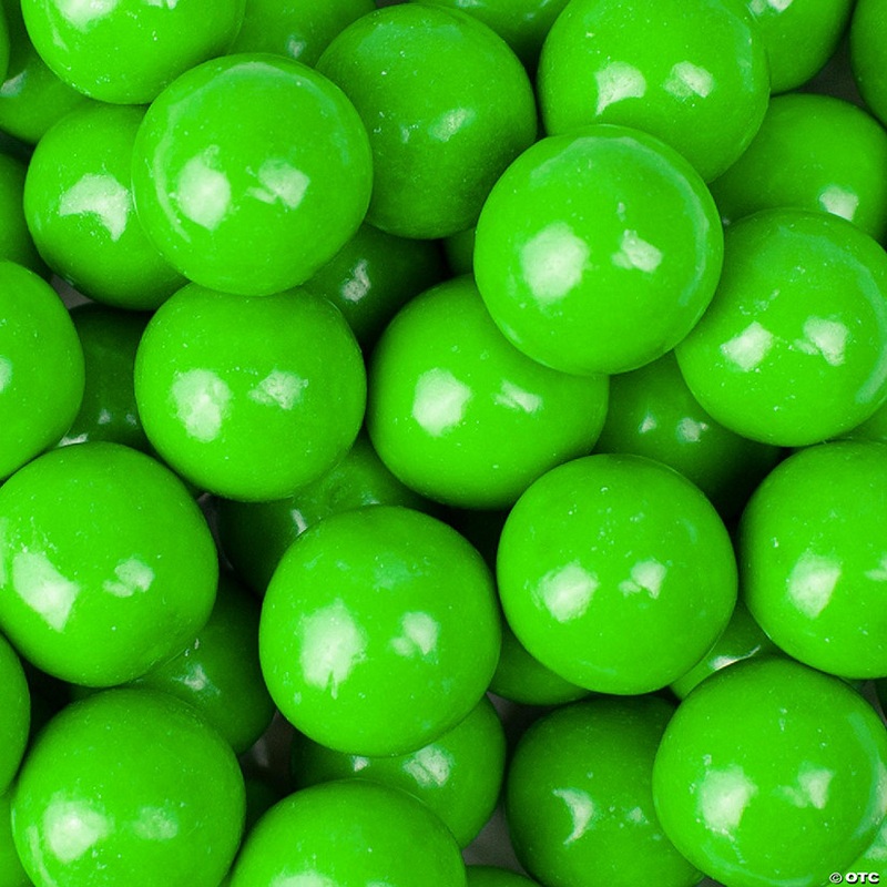 52 Pcs Green Candy Gumballs 1-inch (1 lb)