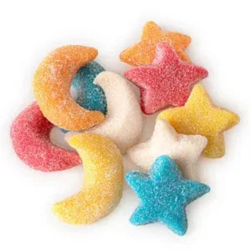 Glitter Sour Stars & Moons Gummy: 6.6LB Bag