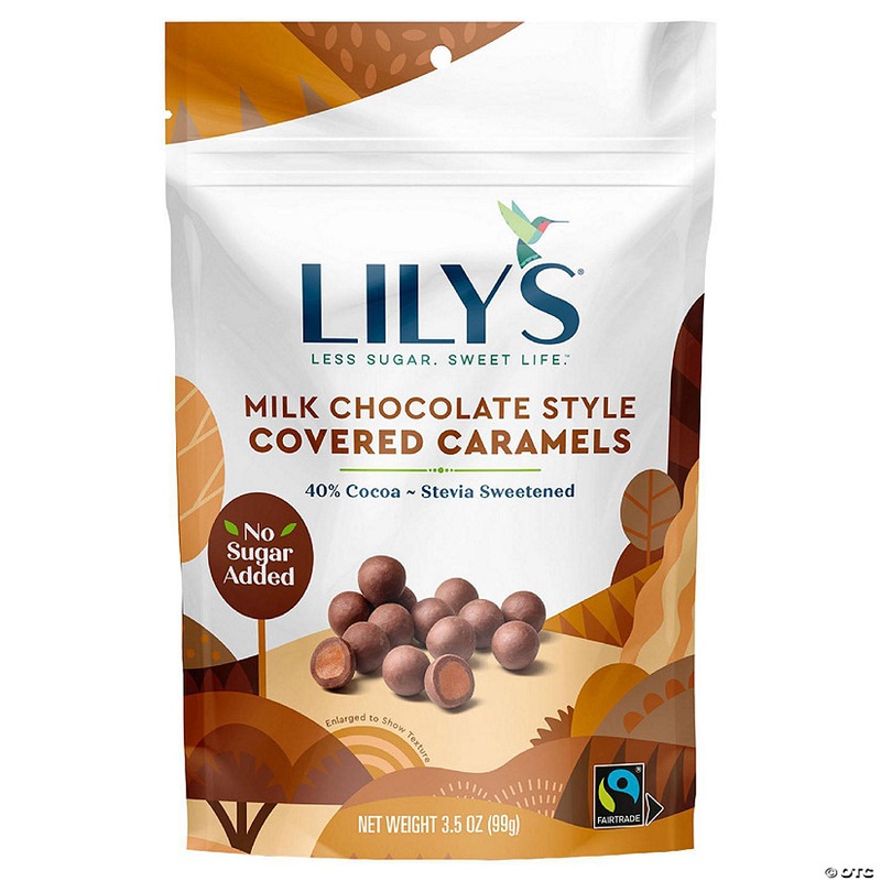 Lily’s – Caramels Milk Chocolate Style Stevia 3.5 oz (Pack of 12)