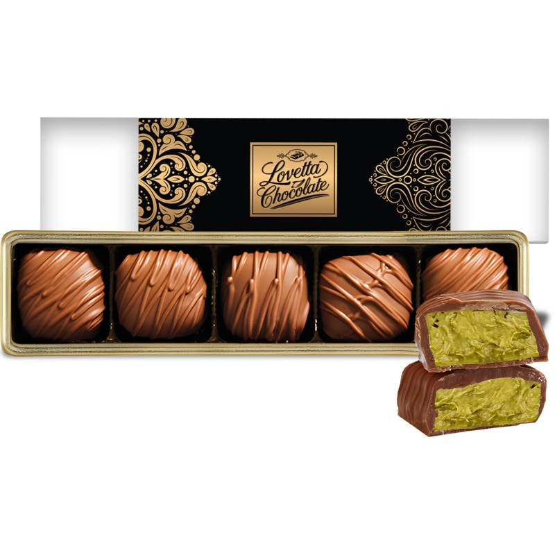 Mini Dubai Pistachio Choc Bar Knafeh 5pc 12ct