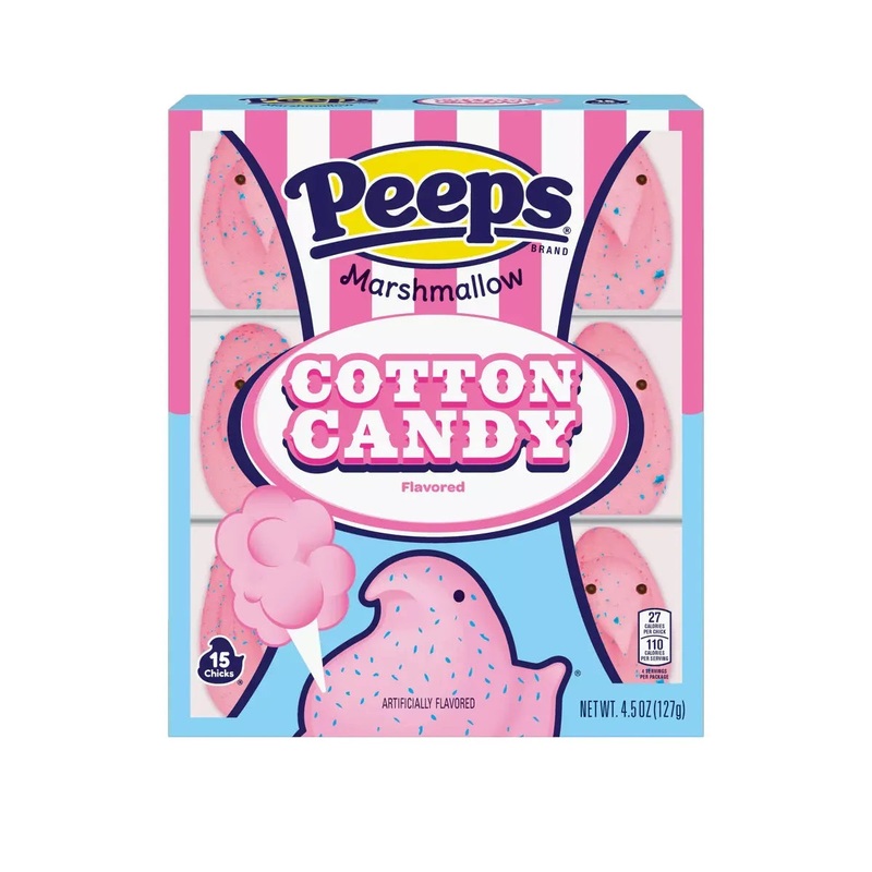Peeps Marshmallow Chicks Candy – Cotton Candy: 15-Piece Pack